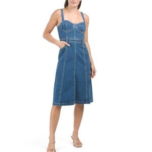 7 For All Mankind  Dianamid Bustier A-line Dress